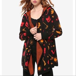 Her Universe Black and Orange Halloween Cardigan